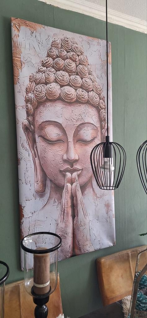 Mooi canvas schilderij Boedha, Huis en Inrichting, Woonaccessoires | Schilderijen, Tekeningen en Foto's, Ophalen, 125 cm of meer