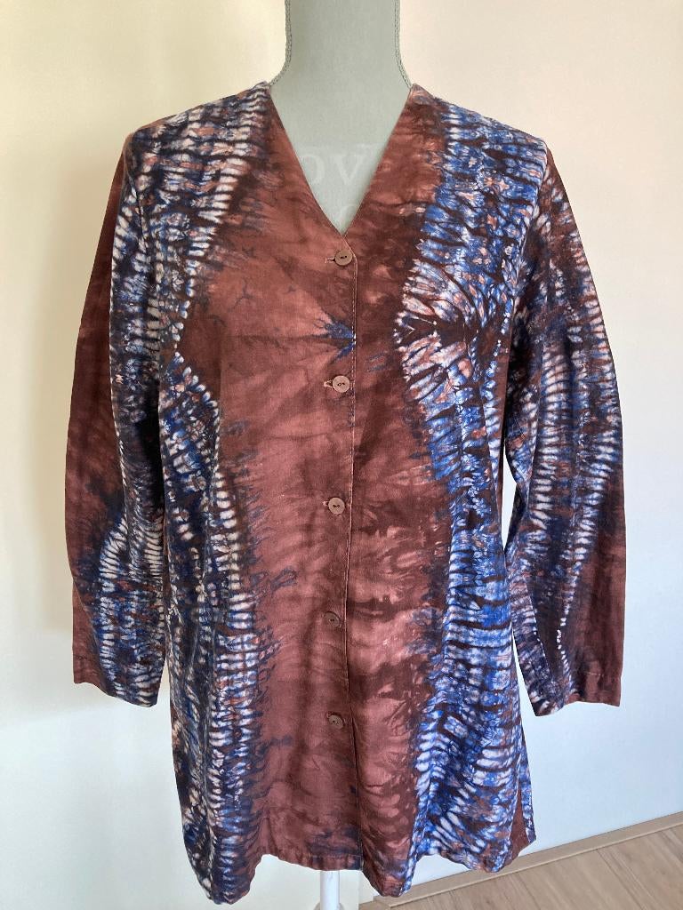 Batik blouse/tuniek - Sari, Sari, Overige kleuren, Ophalen of Verzenden, Maat 36 (S)