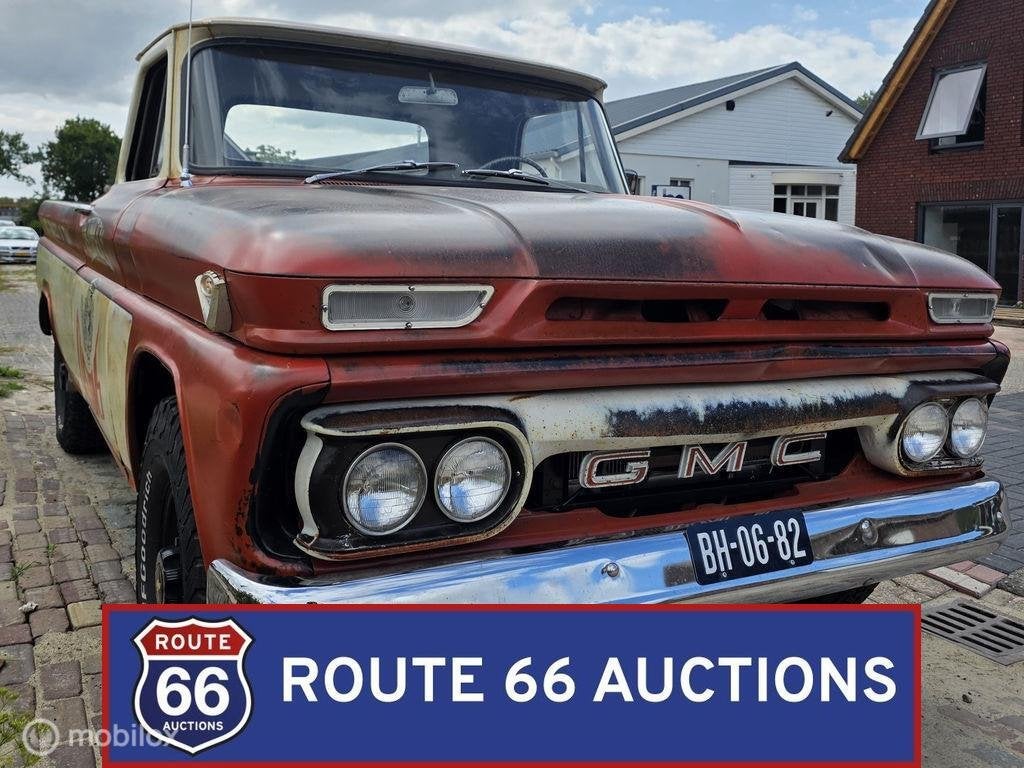 GMC 1500 | 1966 | Route 66 Auctions, Auto's, Oldtimers, Overige carrosserieën, Zwart, Bedrijf, Handgeschakeld