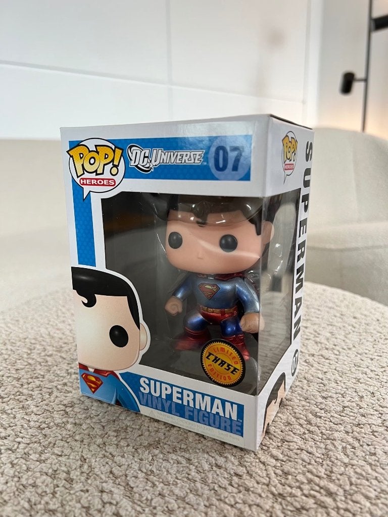 Funko Superman 07 Metallic Chase, Ophalen of Verzenden, Zo goed als nieuw