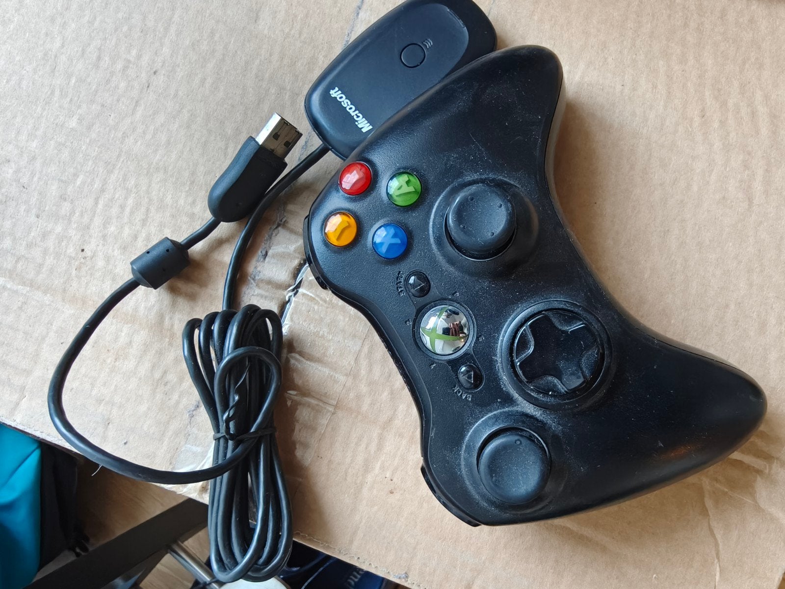 Xbox 360 Controller met USB Dongle voor PC, Gebruikt, Ophalen of Verzenden, Controller, Xbox 360