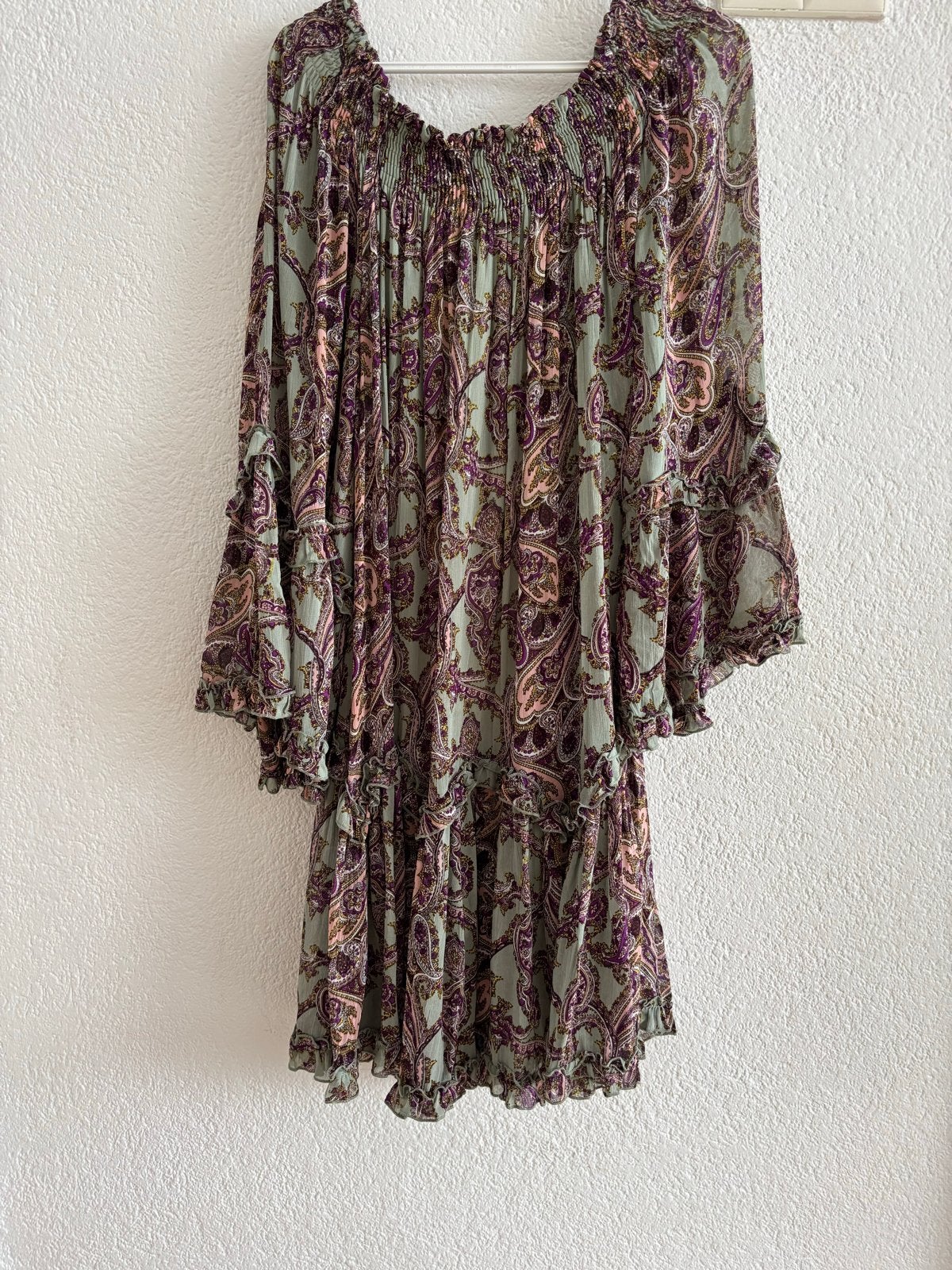 Miss June Paris Paisley Jurk - Boho Chic, Kleding | Dames, Jurken, Maat 38/40 (M), Ophalen of Verzenden, Zo goed als nieuw, Boven de knie