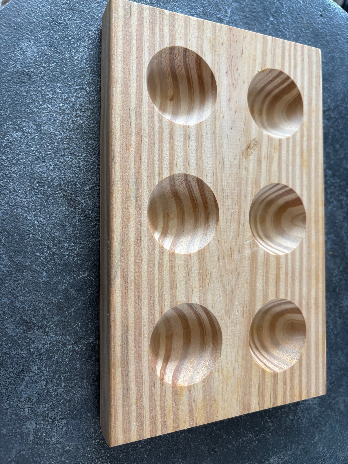 Houten eierrekje voor 6 eieren, onbewerkt, Ophalen, Nieuw, Acrylverf