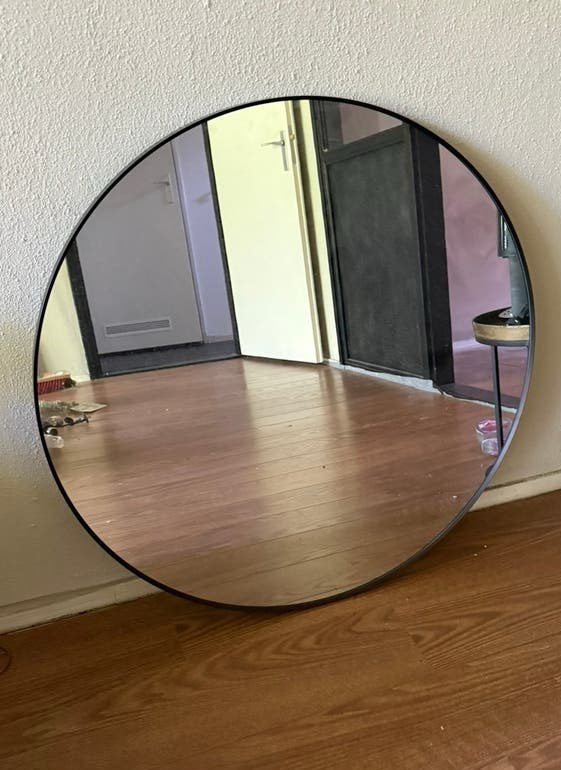 Wandspiegel rond, Ophalen, Minder dan 50 cm, Rond, Zo goed als nieuw