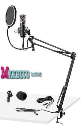 Condensator microfoon, Studio Set, Tafelarm, Popfilter, Vonyx, Nieuw, Info@marbeco.nl, Studiomicrofoon
