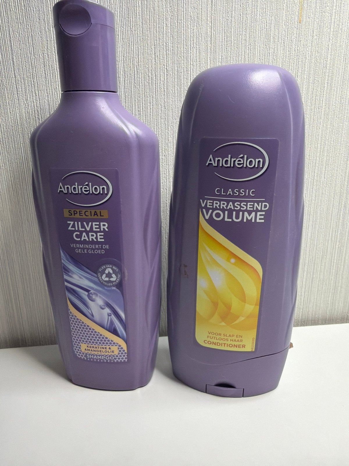 Andrélon Zilver Care Shampoo & Verrassend Volume Conditioner, Ophalen of Verzenden, Zo goed als nieuw, Shampoo of Conditioner