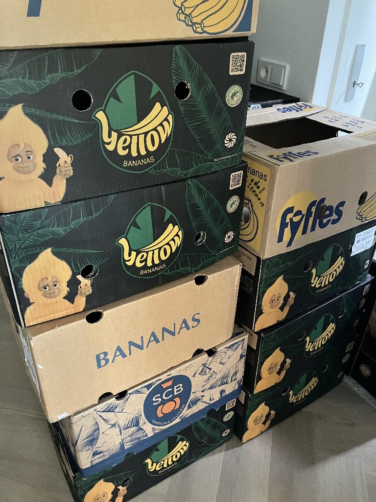 bananendoos bananendozen, Ophalen, 40 tot 60 cm, 50 tot 75 cm, Minder dan 35 cm