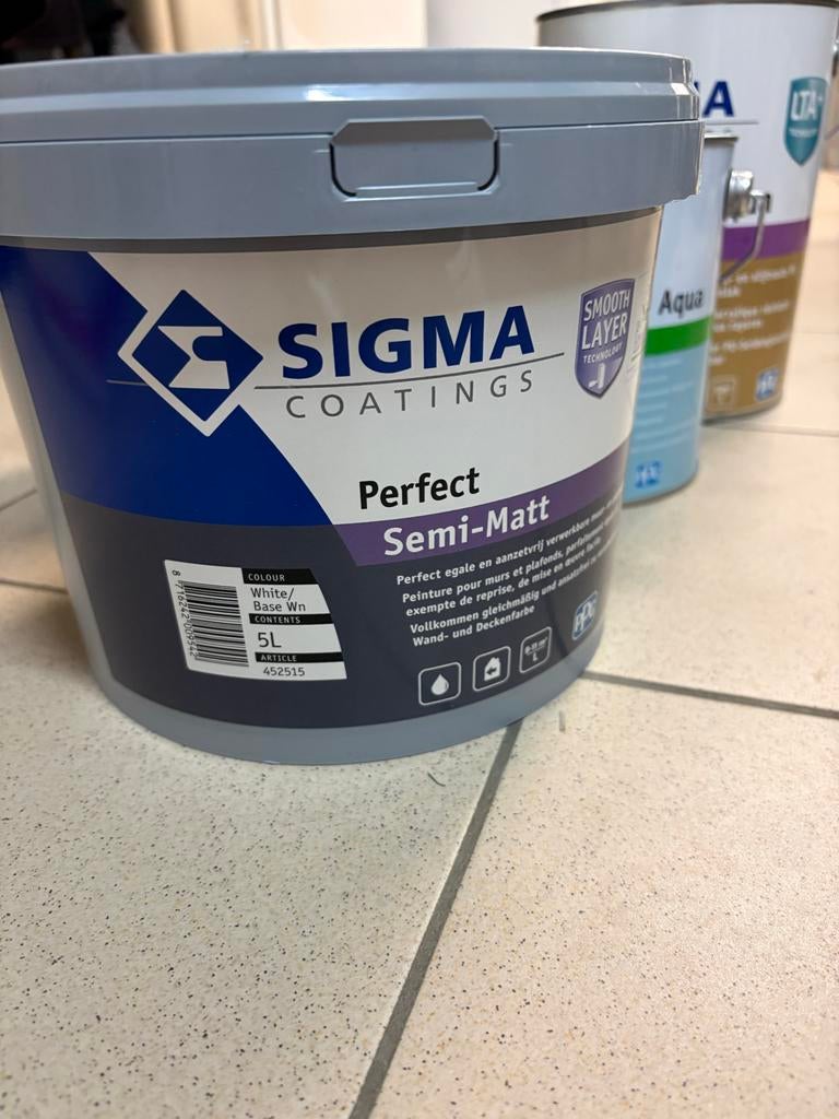 Sigma Verf - Diverse Soorten en Maten, Standaard Wit, Doe-het-zelf en Verbouw, 5 tot 10 liter, Wit, Nieuw, Ophalen of Verzenden