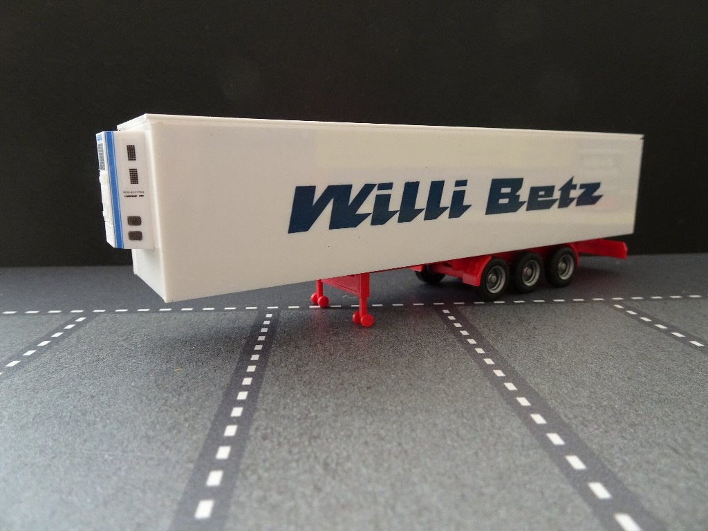 933 awm herpa koel oplegger willi betz 1:87 truck trein, Ophalen of Verzenden, Zo goed als nieuw, Bus of Vrachtwagen, AWM