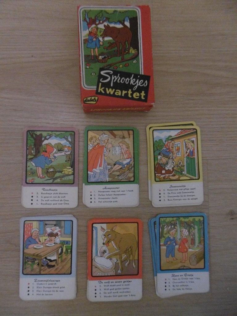 Kaartspelen: o.a. dierenkwartetten en sprookjeskwartet, Ophalen of Verzenden, Gebruikt, Kwartet(ten)