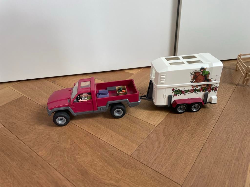 Schleich auto met aanhangwagen, Ophalen of Verzenden, Zo goed als nieuw
