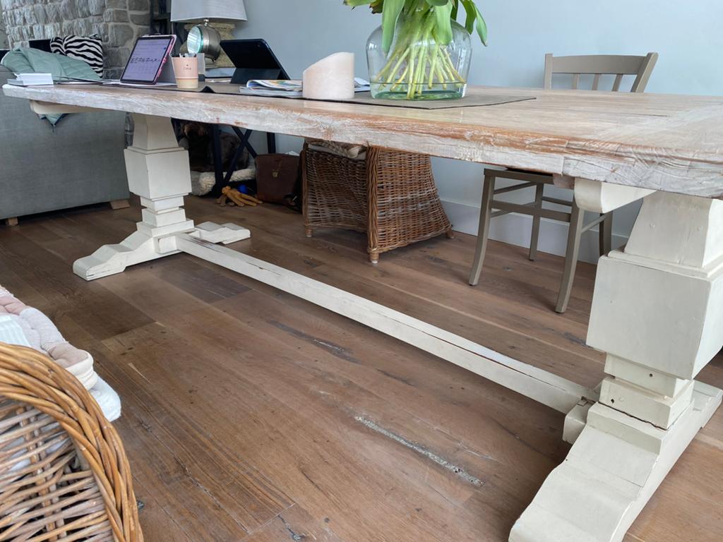 Kloostertafel 240 bij 100, Huis en Inrichting, Tafels | Eettafels, Ophalen, 100 tot 150 cm, 200 cm of meer, Zo goed als nieuw