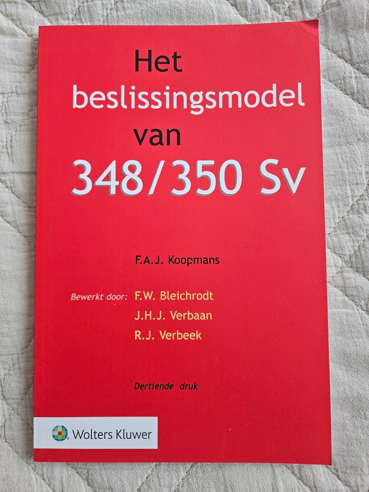 F.A.J. Koopmans - Het beslissingsmodel van 348/350 Sv, Ophalen of Verzenden, Zo goed als nieuw, F.A.J. Koopmans
