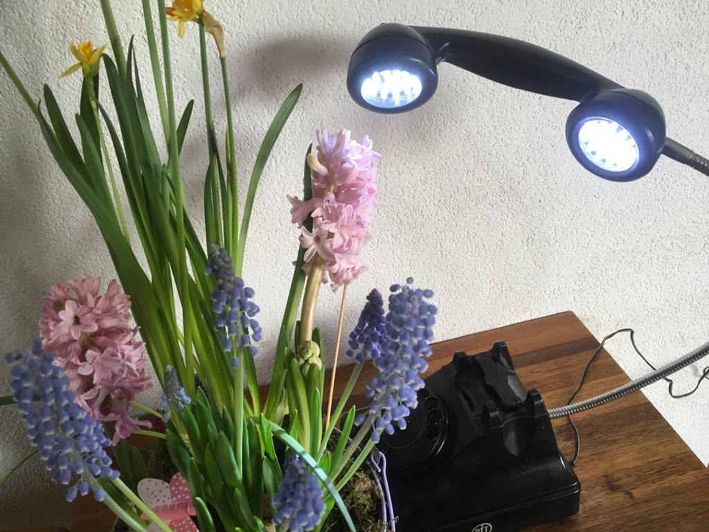 Vitage Bakelieten PTT telefoon,omgebouwd als Tafel lamp, Ophalen of Verzenden, Gebruikt, Gebruiksvoorwerp