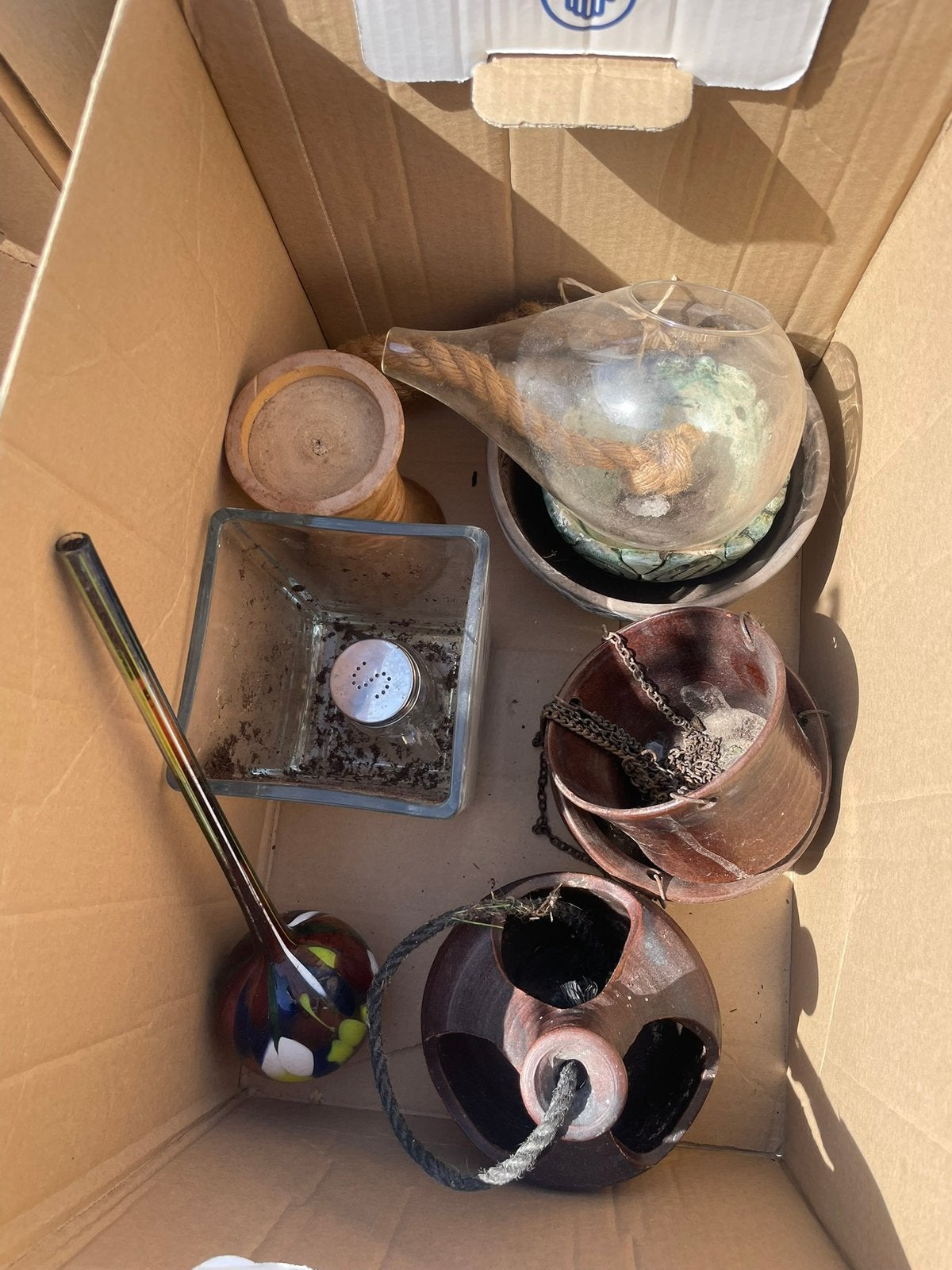 Doosje met vintage jaren 60/70  retro planten spullen, Ophalen of Verzenden, Gebruikt