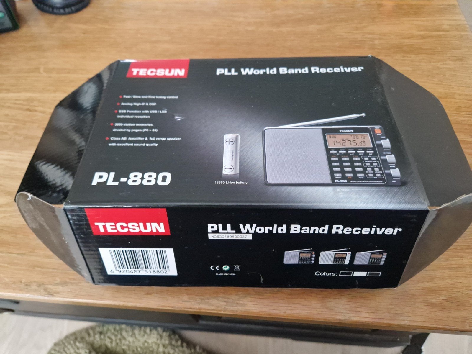 Tecsun PL-880 Wereldontvanger - Zeer nette staat, Audio, Tv en Foto, Radio's, Ophalen of Verzenden, Zo goed als nieuw, Wereldontvanger
