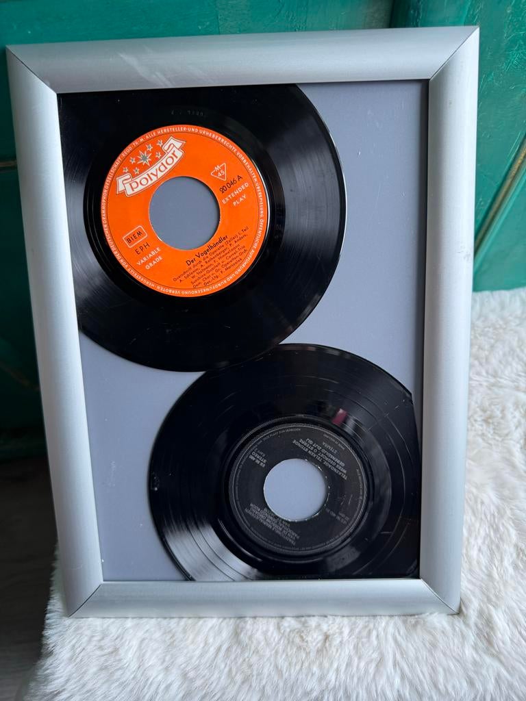 Vintage Vinyl Plaat Muurkunst - Ingelijst LP Decor, Ophalen of Verzenden, Zo goed als nieuw