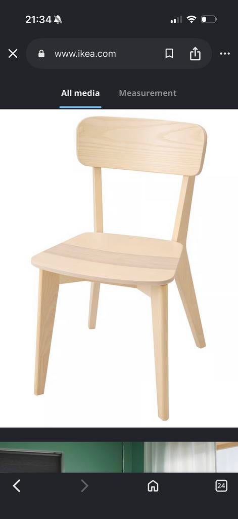 Ikea lisabo table with lisabo chairs, Ophalen, 50 tot 100 cm, Zo goed als nieuw, Rechthoekig