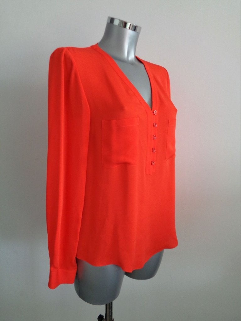Diane von Furstenberg blouse, zijde, koraal, US6, NIEUW, Diane von Furstenberg, Ophalen of Verzenden, Nieuw, Maat 36 (S)
