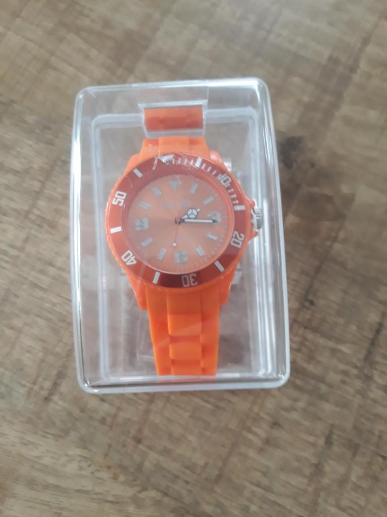 Oranje Horloge sponsor WK Voetbal ING, Kunststof, Polshorloge, Nieuw, Kunststof