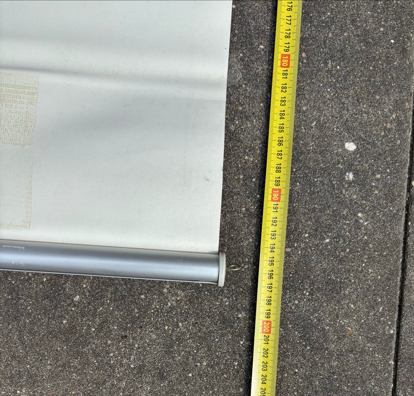 Rolgordijn wit 75x167 cm met kettingbediening, Ophalen, Inclusief montageonderdelen, Gebruikt, Wit