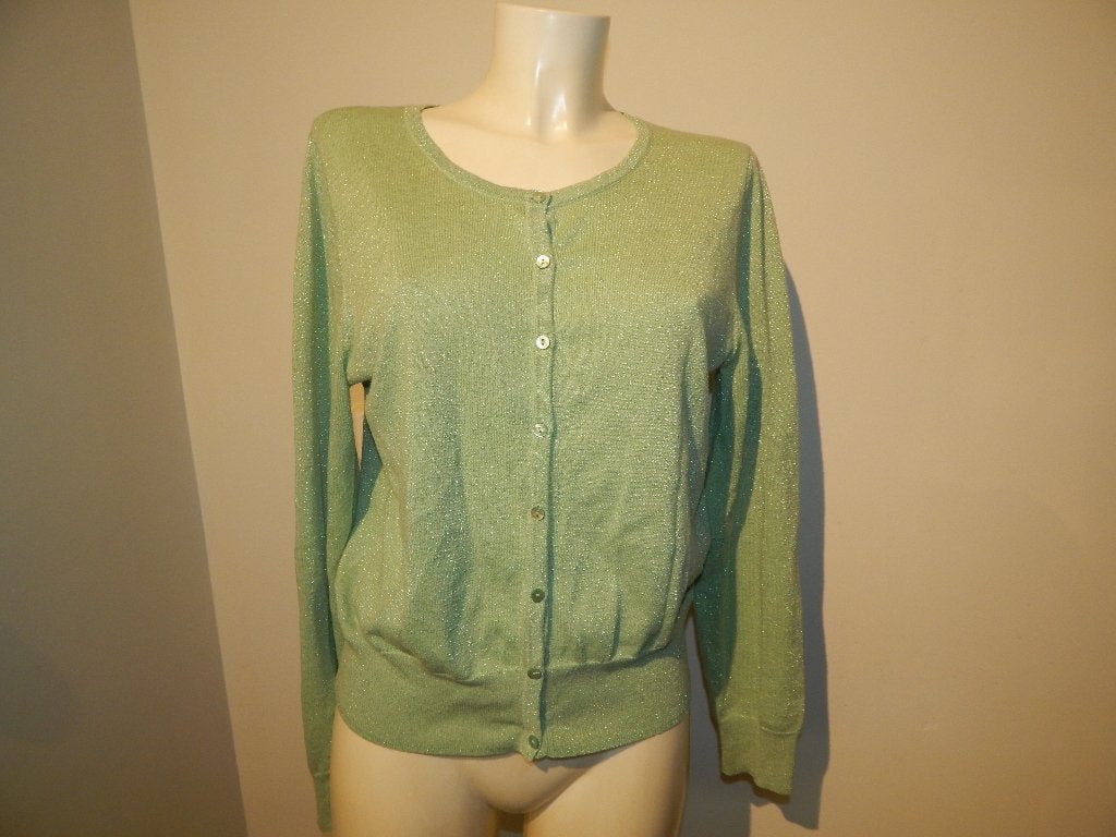 King Louie gebreid glitter vest groen zilveren glitter XL, Verzenden, Maat 46/48 (XL) of groter, Zo goed als nieuw, King Louie