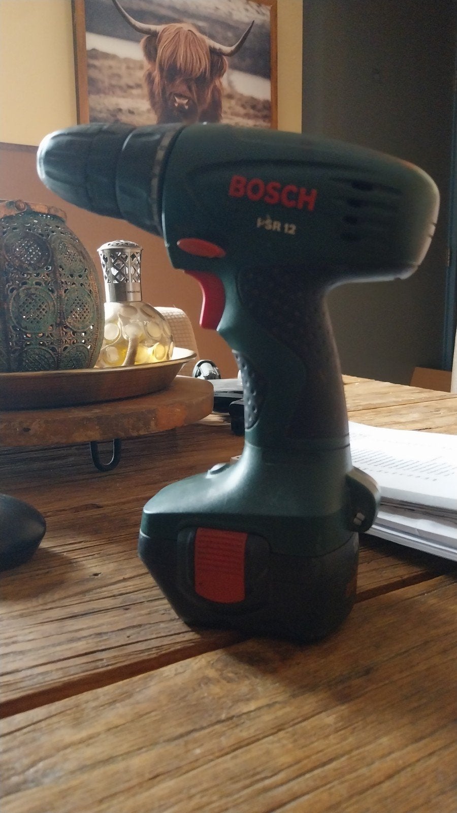 Bosch PSR 12 Accuboormachine met accu, Gebruikt, Variabele snelheid, Ophalen of Verzenden, Boor- en Schroefmachine