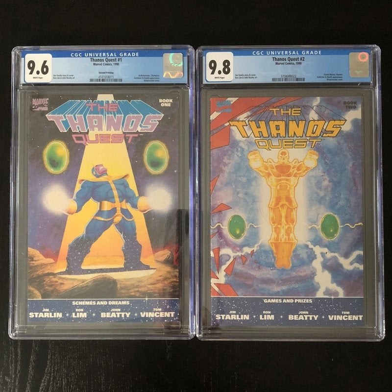 Thanos Quest Vol.1 #1 & 2 CGC Set (1990) 9.6/9.8, Amerika, Marvel Comics, Complete serie of reeks, Nieuw