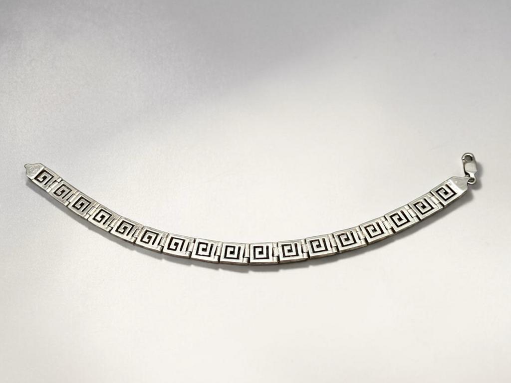 Sterling Zilveren Armband met Griekse Meander Motief, Ophalen of Verzenden, Zilver