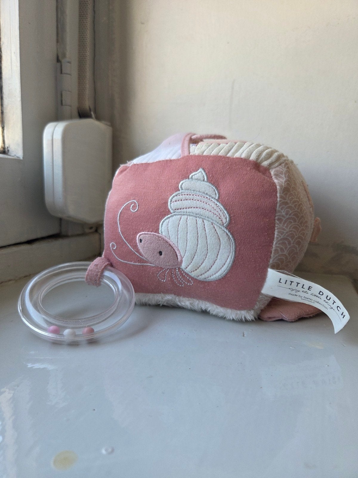 Little Dutch zachte activiteitenkubus - Ocean Pink / roze, Little Dutch, Overige typen, Ophalen of Verzenden, Zo goed als nieuw
