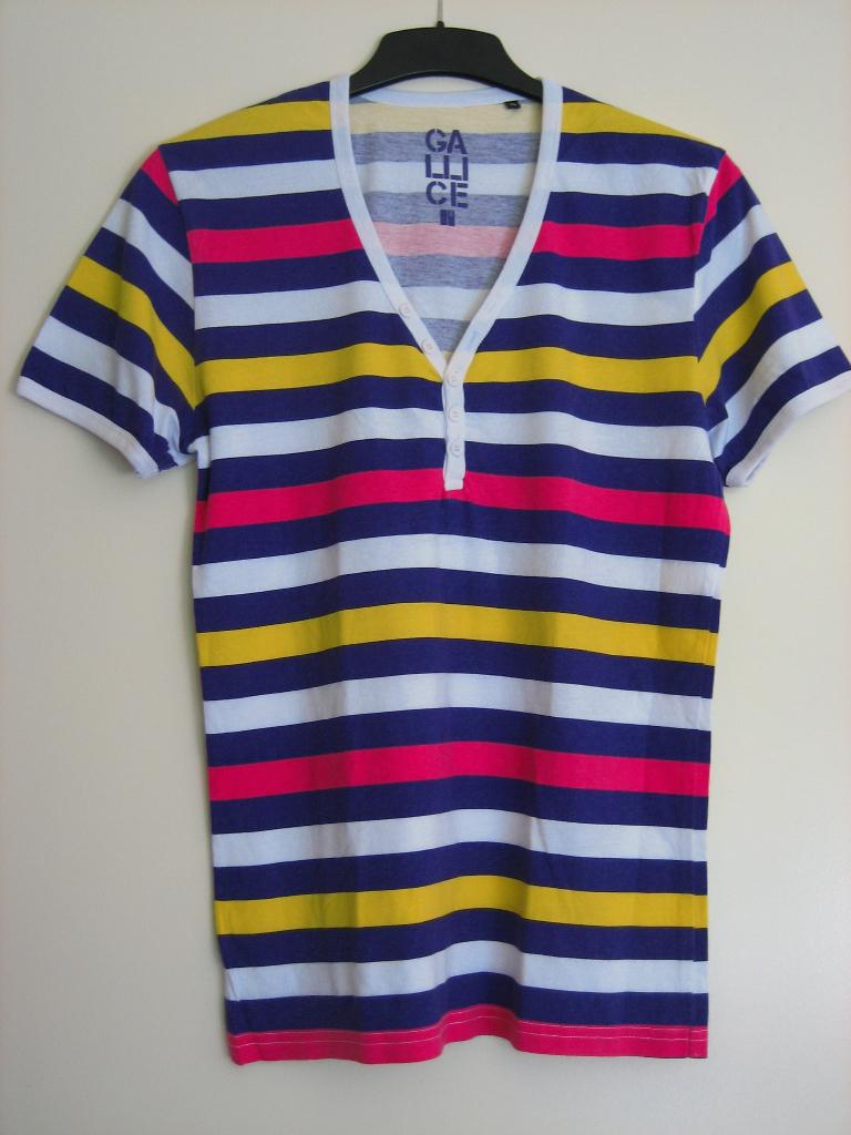 Mooi fris gestreept katoenen t-shirt van Gallice XL snazzeys, Overige kleuren, Verzenden, Gallice, Maat 56/58 (XL)