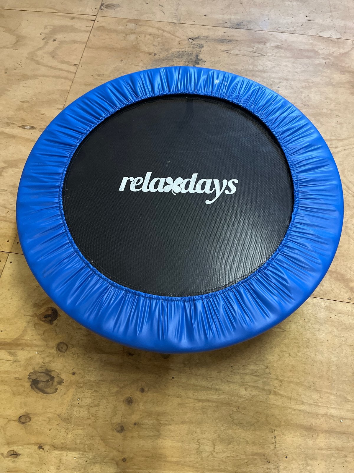 Relaxdays Mini Trampoline - Blauw 1.20m doorsnede, Kinderen en Baby's, Speelgoed | Buiten | Trampolines, Ophalen, Zo goed als nieuw
