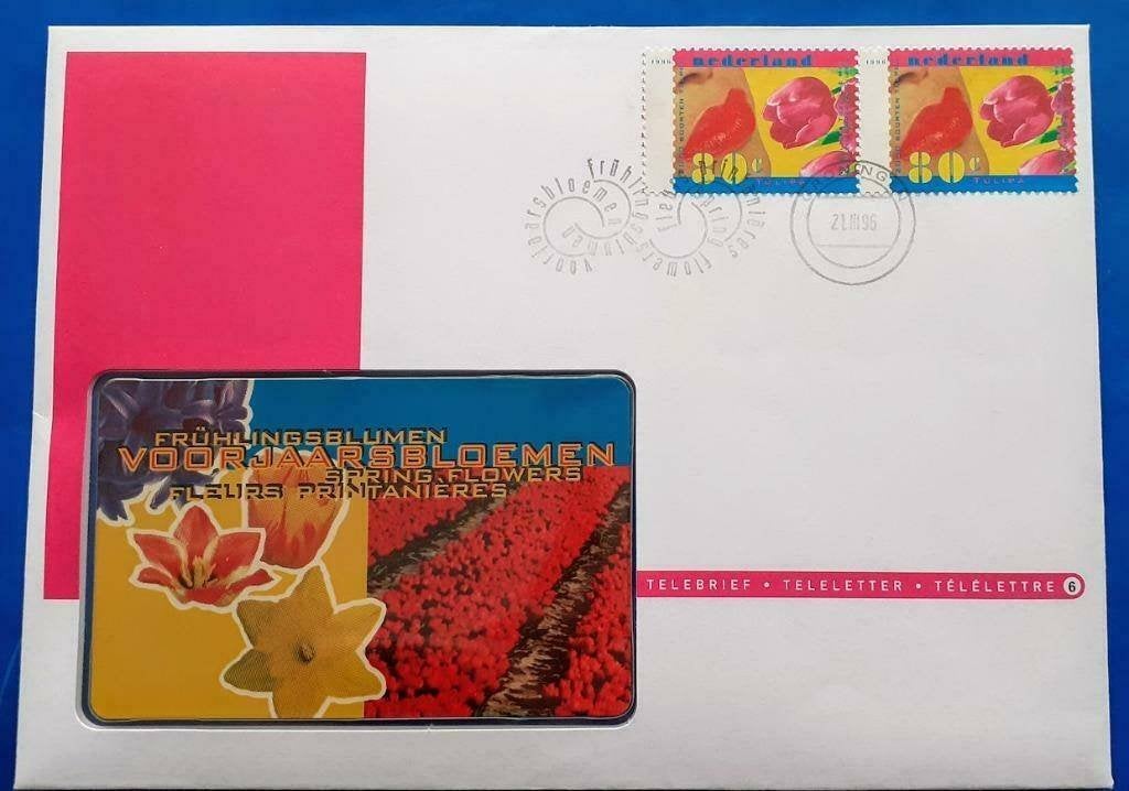 Telebrief 6 Voorjaarsbloemen - 1996, Verzenden, Nederland