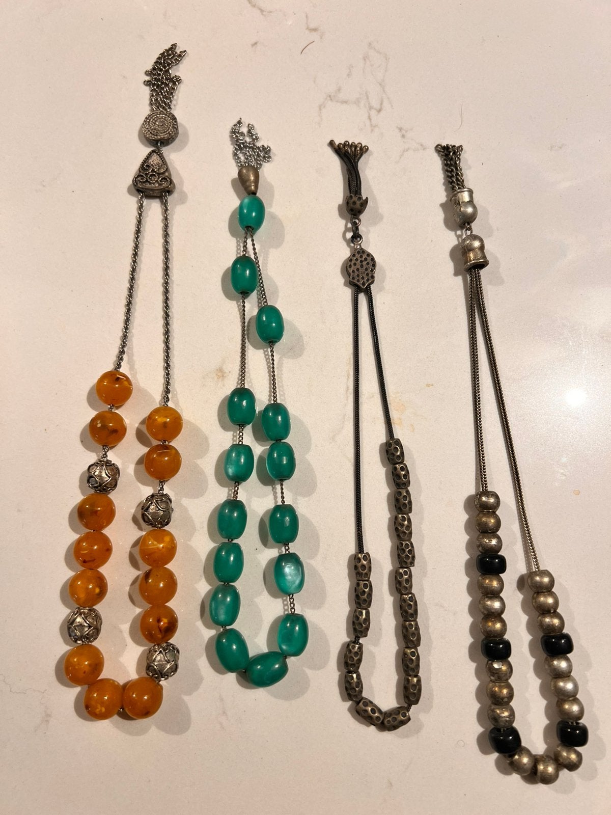 Handgemaakte tasbih- of komboloi-snoeren, Antiek en Kunst, Ophalen of Verzenden