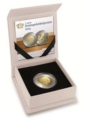 Nederland 2 euro 2014 PROOF - Koningsdubbelportret, Verzenden, Overige landen, 2 euro, Losse munt