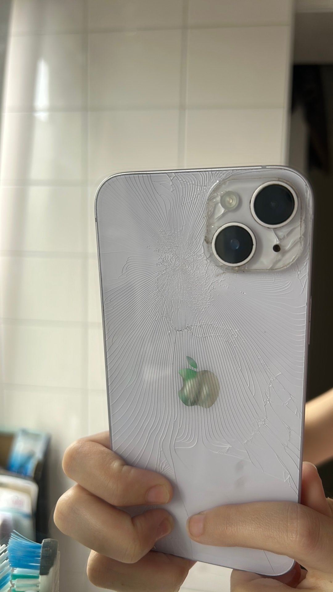 Iphone 14 plus+ thelefoon hoesje!!, Ophalen, Gebruikt, Paars, IPhone 14 Plus