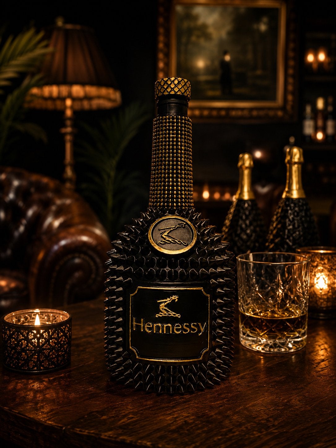 Exclusieve decoratie flessen: Hennessy, Dom Pérignon, Moët, Ophalen of Verzenden, Zo goed als nieuw