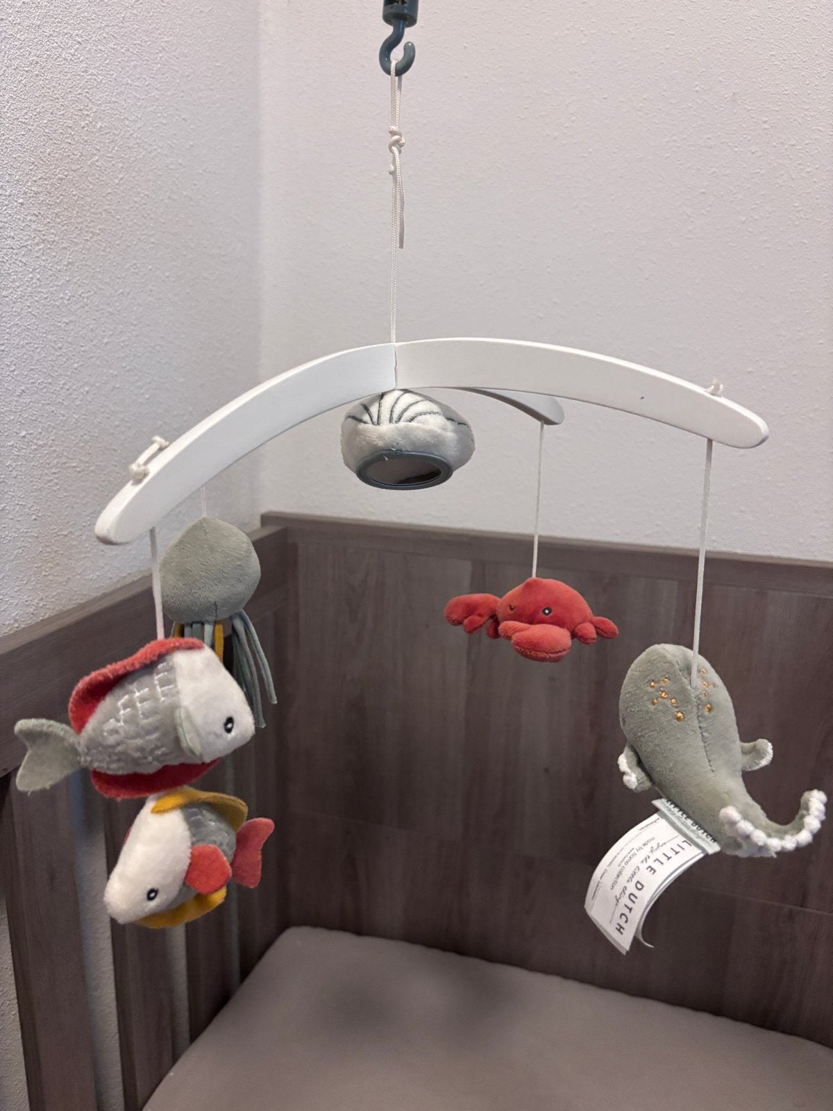 Little Dutch Muziekmobiel Ocean Mint voor Ledikant, Kinderen en Baby's, Ophalen, Zo goed als nieuw, Mobiel