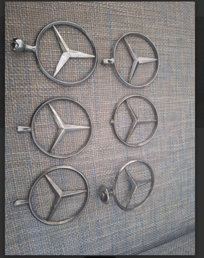6 emblemen Mercedessen, Auto-onderdelen, Ophalen, Gebruikt, Mercedes-Benz, Motorkap