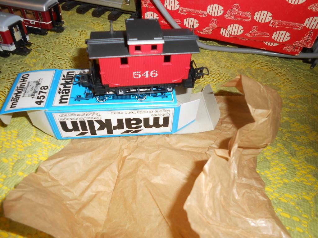 Märklin 4578, Caboose 546 rood. US Amerika, Wisselstroom, Ophalen of Verzenden, Märklin, Nieuw