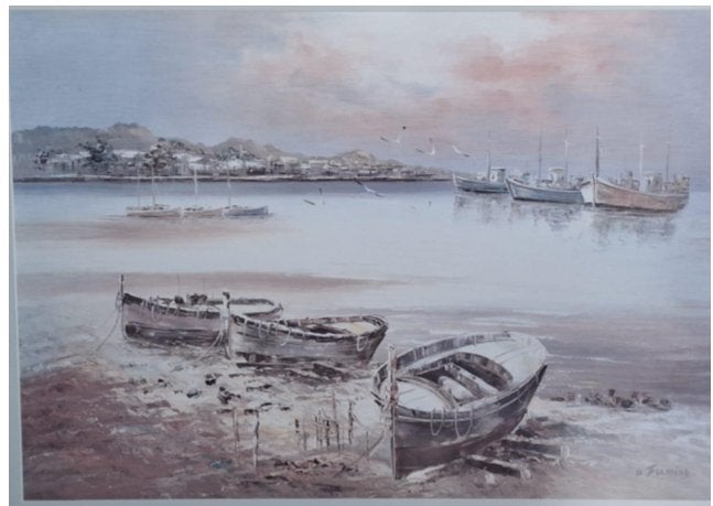 schilderij (reproductie), Ophalen, Maritiem / water, Doek, Overige technieken