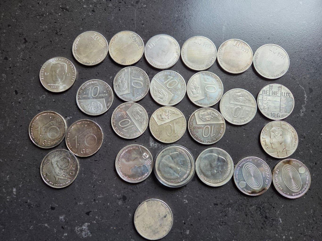 27 x 10 euro en 10 gulden munten, Postzegels en Munten, Munten | Nederland, Setje, Koningin Beatrix, Zilver, Ophalen of Verzenden