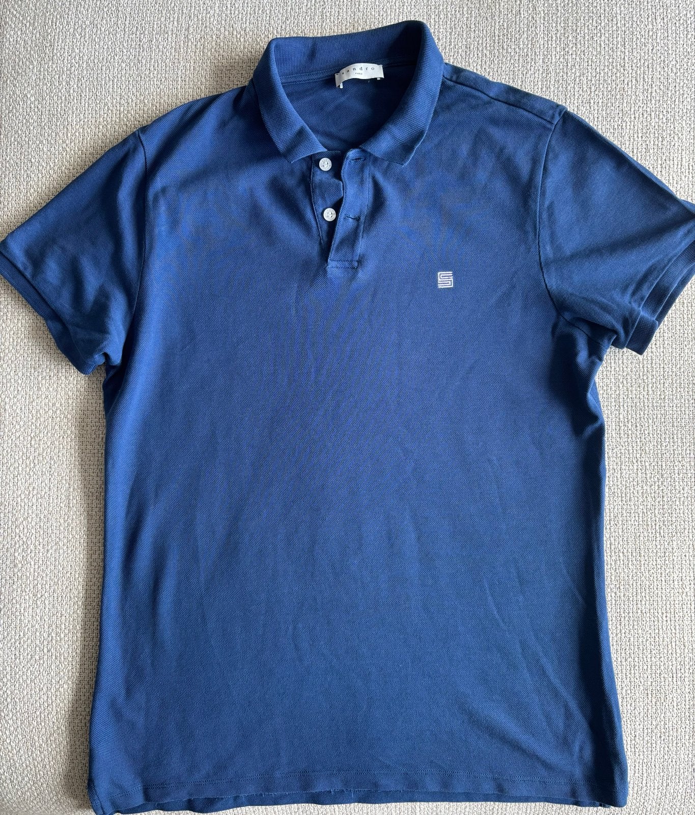 Sandro Polo - Diepblauw, Zo Goed Als Nieuw, Kleding | Heren, Ophalen of Verzenden, Zo goed als nieuw, Maat 48/50 (M), Blauw