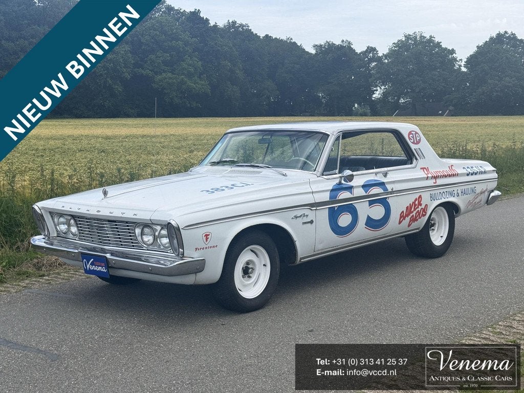 Plymouth Sport Fury Hardtop Coupe, Automaat, Stof, 334 pk, Wit