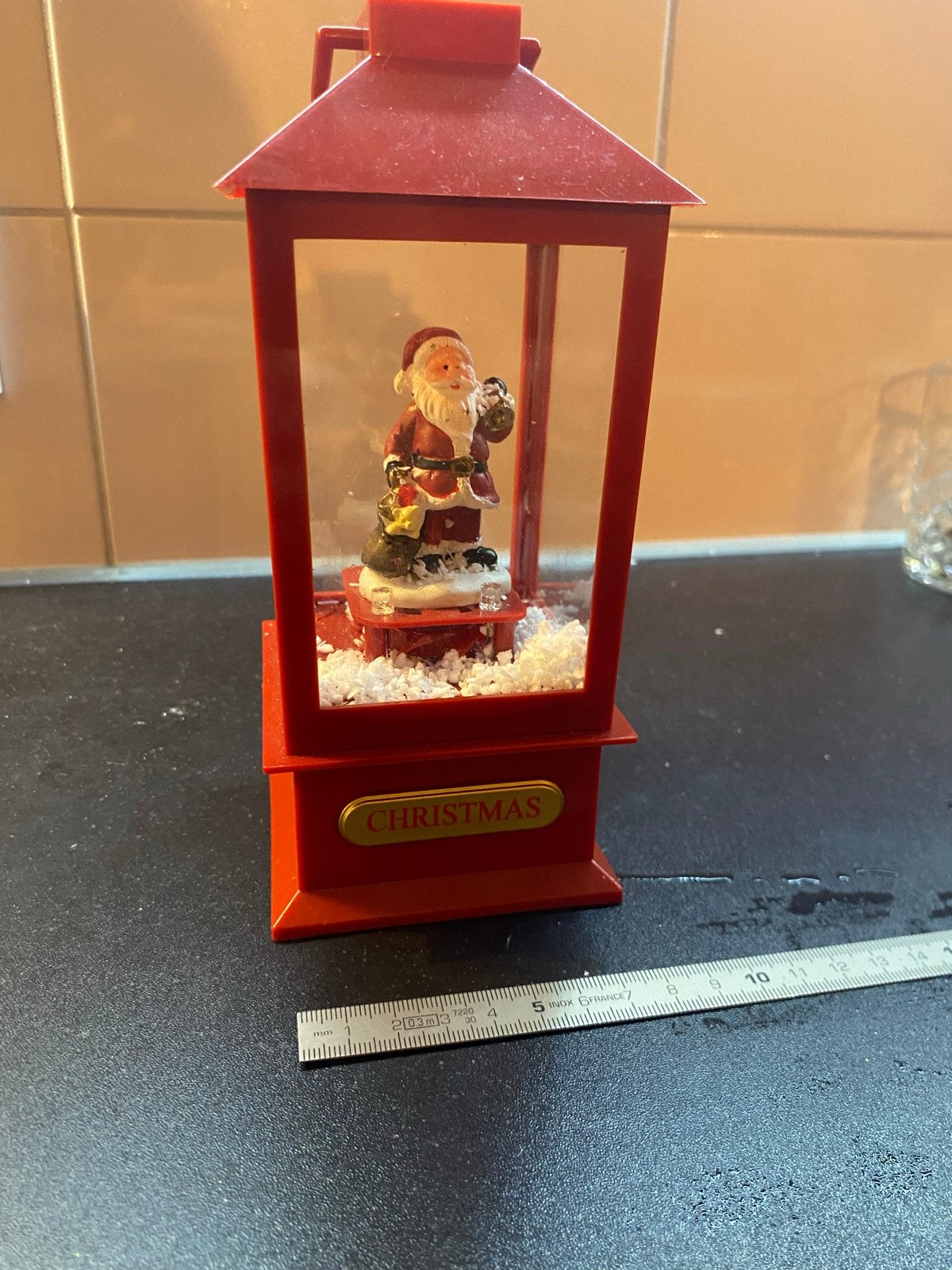KerstMan in lamp. Met sneeuwblazer, Ophalen of Verzenden, Zo goed als nieuw