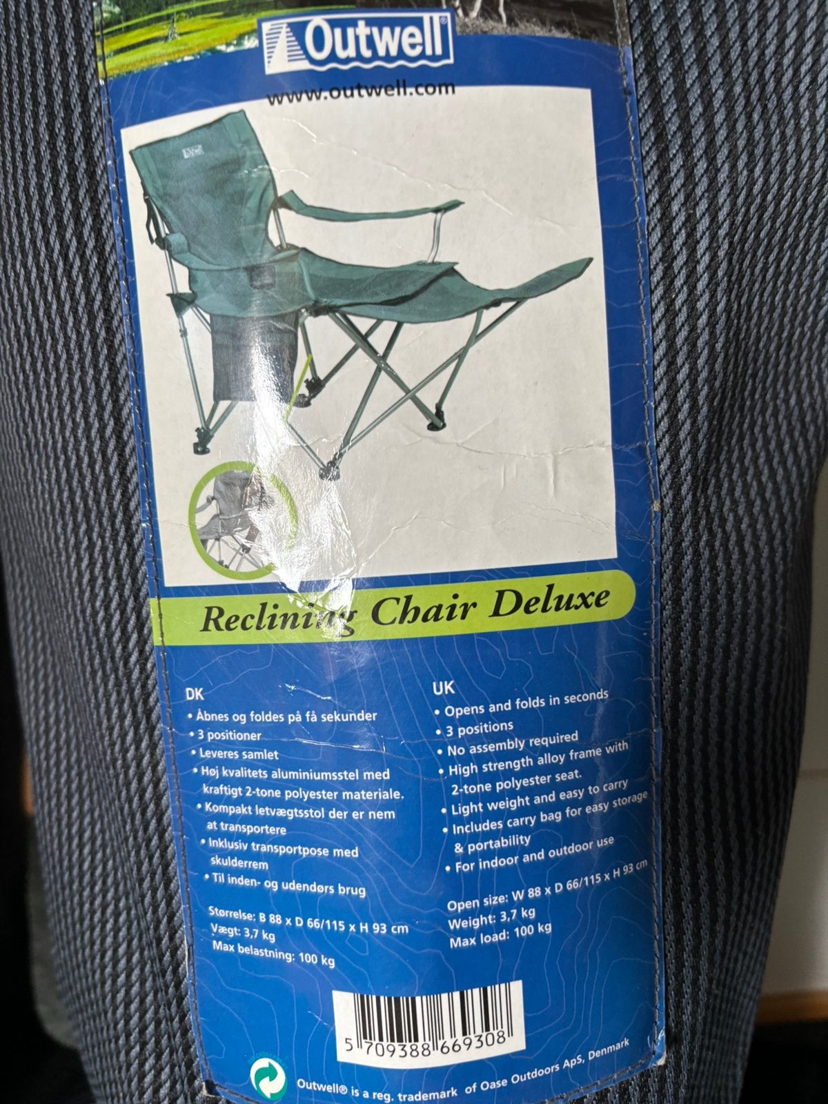 2 Opvouwbare relax-stoelen voor camping of tuin, Ophalen, Zo goed als nieuw, Campingstoel