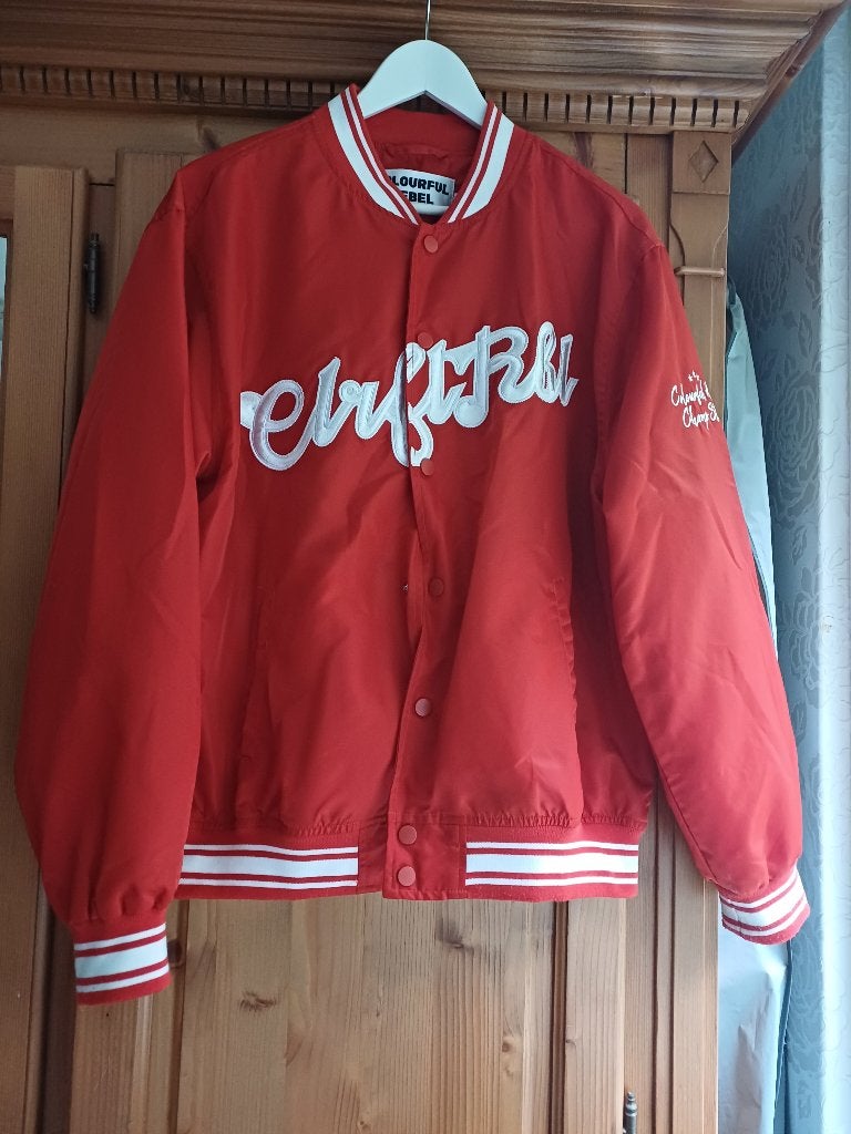 Jas, Ophalen, Zo goed als nieuw, Maat 42/44 (L), Rood