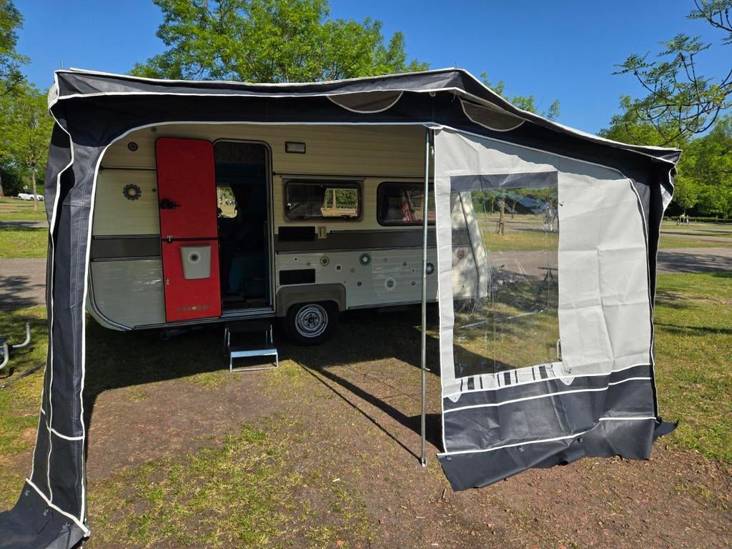 Goldcamp luifel maat 6 voor caravan met stalen frame, Ophalen, Gebruikt, Overige merken