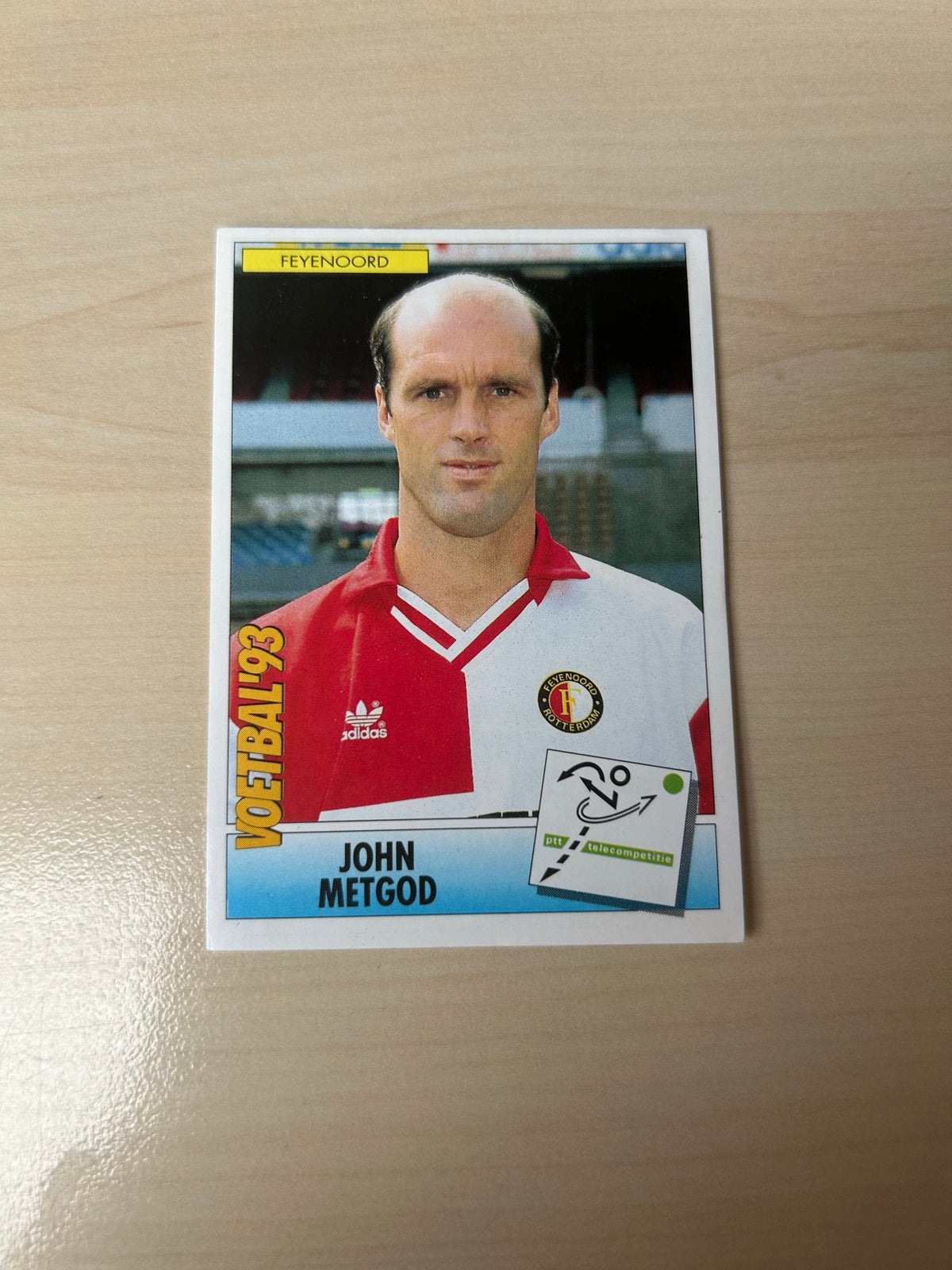 John Metgod Voetbal '93 Panini Feyenoord voetbalplaatje, Ophalen of Verzenden, Zo goed als nieuw, Sticker