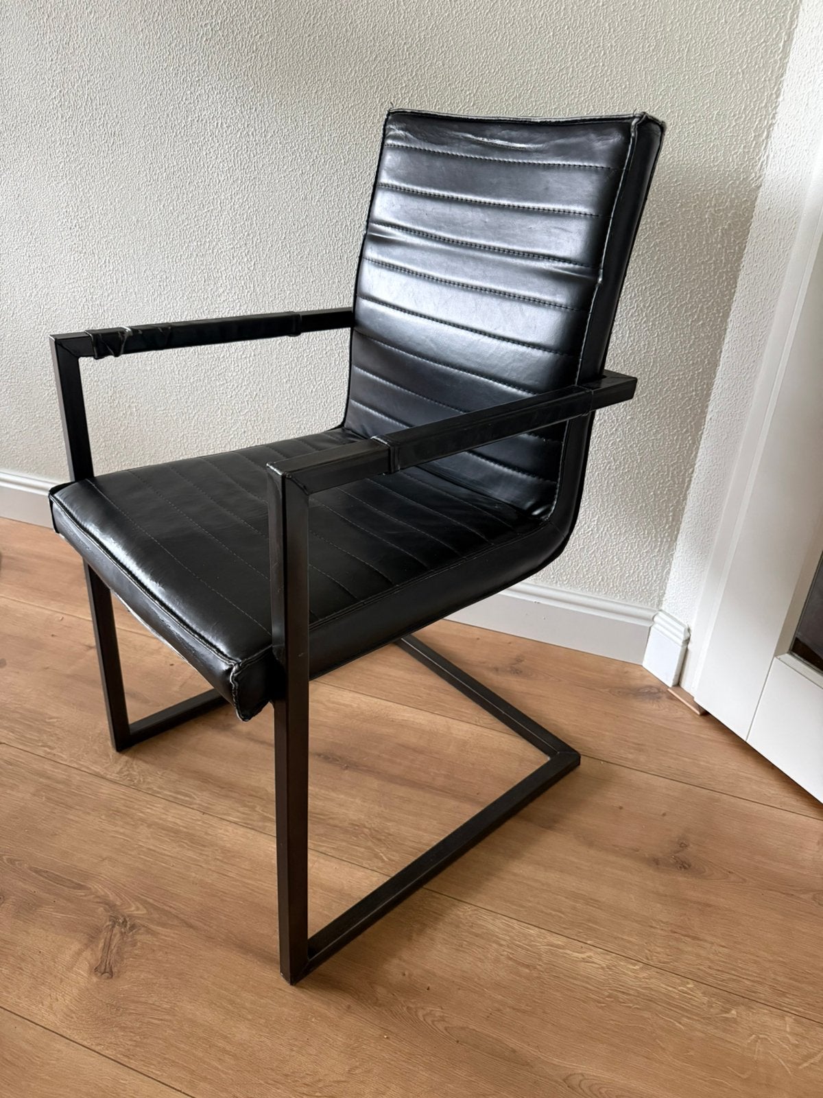 Zwarte eetkamerstoelen (6 stuks), Ophalen, Gebruikt, Zwart, Vijf, Zes of meer stoelen